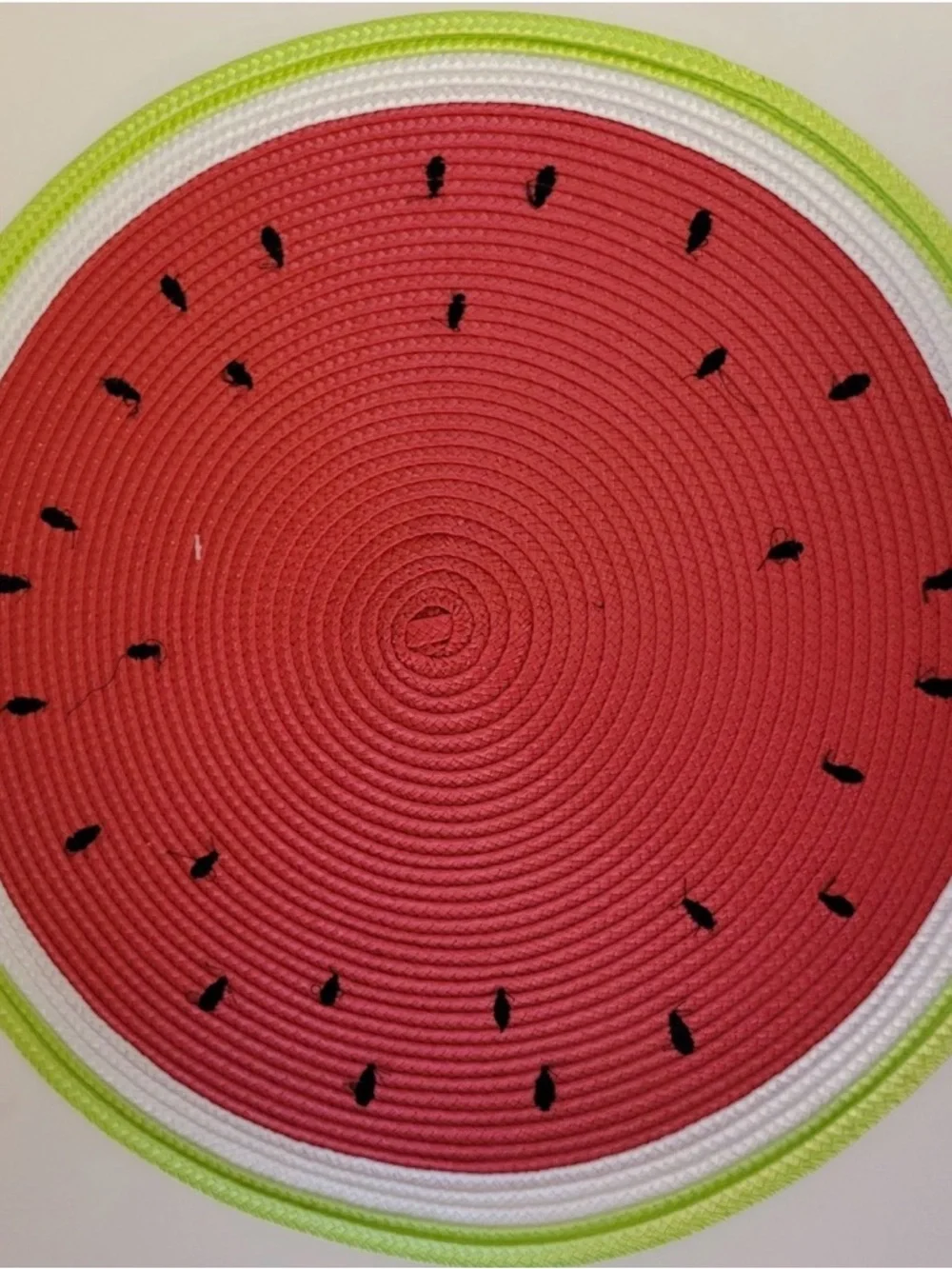 4x Hobby Lobby Watermelon 15” Round Woven Placemat Table Top 4pc Lot Charger